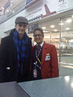 Hayden with fan in Newark, NJ