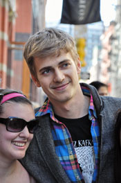 Hayden Christensen out and about meeting fans in NYC April 17, 2009