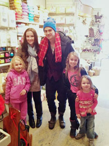 Hayden Christensen with fans at the Cuddly Bunny Company.