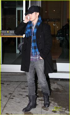 Hayden Christensen arriving in Toronto March 23, 2011.
