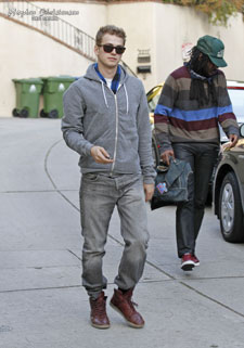 Hayden Christensen and K-OS out in West Hollywood February 2012.