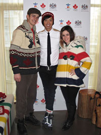 Hayden Christensen and Rachel Bilson at Tu Ly for Hudson Bay Olympic clothing.