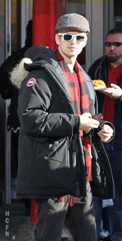 Hayden Christensen in Vacouver wearing Canada Goose