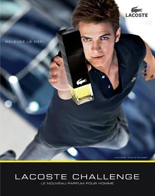Hayden Christensen for Lacoste Challenge, the new fragrance for men 