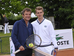 Hayden Christensen and Mats Wilander Lacoste Challenge 2009 French Open