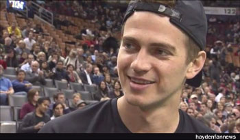 Hayden Christensen courtside interview at SAP Tennis Face-Off November 17, 2011.