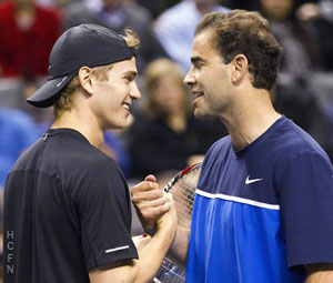 Hayden Christensen and Pete Sampras November 17, 2011 at the Air Canada Centre.