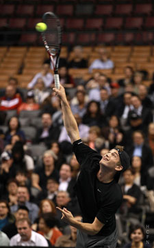 Hayden Christensen uses the Force November 17, 2011 tennis.
