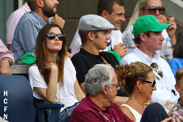 Hayden Christensen and Rachel Bilson at the men's semifinals of the US Open in NYC.