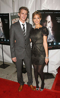 Hayden Christensen and Jessica Alba at the Premiere of Awake