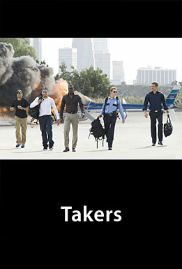 Takers Apple movie trailer and poster with Hayden and the crew