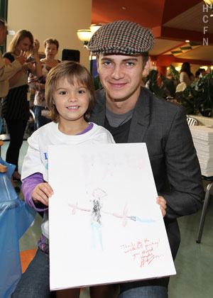 Hayden Christensen visits SickKids Hospital in Toronto during the Rally for Kids With Cancer.