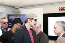 Hayden Christensen speaks to Russian film producers at Russian Pavilion Cannes, May 20, 2-13