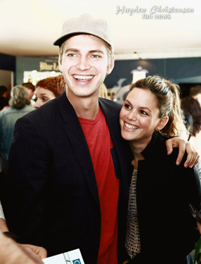 Actor and Producer Hayden Christensen with Rachel Bilson at the 2013 Cannes International Film Festival. 