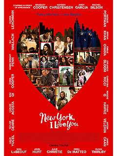 Hayden Christensen in New York, I Love You, star-studded poster.