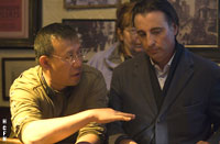 New York, I Love, Director Jiang Wen with Andy Garcia discuss a scene