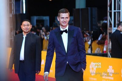 Actor and Producer Hayden Christensen at the opening ceremonies for the Beijing Film Festival, April 16, 2014.