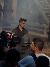 Hayden Christensen another fight scene on location for Outcast