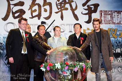 Hayden Christensen at Official launch of Outcast in Beijing. Arclight Films.