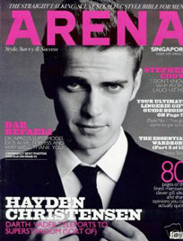 Hayden Christensen cover of Arena magazine