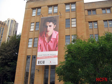 Hayden Christensen a favorite of Crying Men Exhibit Pictured in Australia