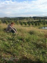 Hayden Christensen on location at the farm for video filming for RW&Co.