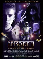 Poster: Hayden Christensen, Natalie Portman, Ewan McGregor star in Star Wars Ep III Attack of the Clones.