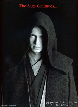 Hayden Christensen as Anakin Skywalker / Darth Vader in Star Wars.