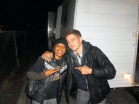 Hayden Christensen with Jacob Latimore. Two cool guys.